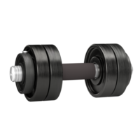 The dumbbell png image for bodybuilding or gym concept 3d rendering.