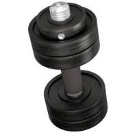 The dumbbell png image for bodybuilding or gym concept 3d rendering.