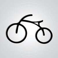 bicicleta marco único icono y ciclo logo con plata antecedentes. vector ilustración