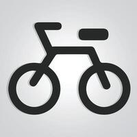 bicicleta único icono y ciclo logo con plata antecedentes. vector ilustración