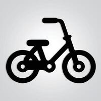 bicicleta único icono y ciclo logo con plata antecedentes. vector ilustración