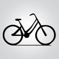 bicicleta único icono en plata antecedentes. vector ilustración