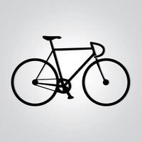 A unique racing bicycle icon and cycle logo with a silver background. Vector illustration