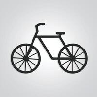 carreras bicicleta, único icono, ciclo logo con un plata antecedentes. vector ilustración