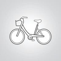 Clásico bicicleta, único icono, ciclo logo con un plata antecedentes. vector ilustración