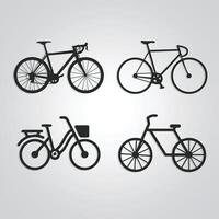 Racing bicycle, Vintage cycle, unique icon, cycle logo with a silver background. Vector illustration