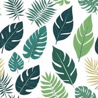 Exotic leaves set vector collection
