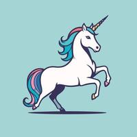 linda kawaii unicornio ilustración vistoso vector Arte para niños