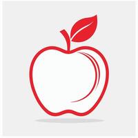 manzana icono logo acortar Arte vector ilustración