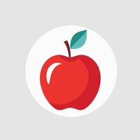 manzana icono logo acortar Arte vector ilustración