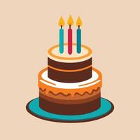 Birthday cake clip art vector illustration