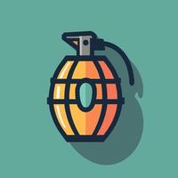 granada icono logo acortar Arte vector ilustración