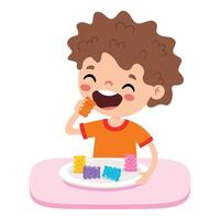 Illustration Of Kid With Jelly Bean vector