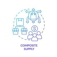 Composite supply blue gradient concept icon. Composite supply product for various uses. Round shape line illustration. Abstract idea. Graphic design. Easy to use in brochure marketing vector