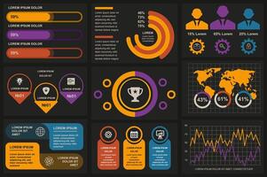 conjunto de infografía elementos datos visualización vector diseño modelo. lata ser usado para pasos, opciones, negocio proceso, flujo de trabajo, diagrama, diagrama de flujo concepto, línea de tiempo, márketing iconos, informacion gráficos.