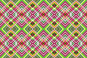 Seamless design pattern, traditional geometric flower zigzag pattern Christmas yellow yellow green white vector illustration design, abstract fabric pattern, aztec style for print textiles