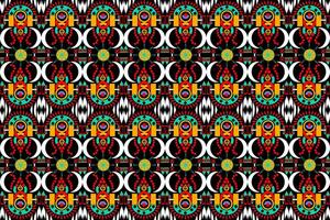 Seamless design pattern, traditional geometric flower zigzag pattern Christmas yellow yellow green white vector illustration design, abstract fabric pattern, aztec style for print textiles