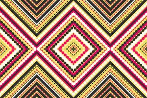 sin costura tela patrón, resumen geométrico triángulo ola zigzag ikat tribal. índigo blanco para impresión textiles, alfombras, telas vector