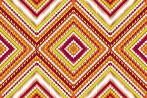 sin costura tela patrón, resumen geométrico triángulo ola zigzag ikat tribal. índigo blanco para impresión textiles, alfombras, telas vector