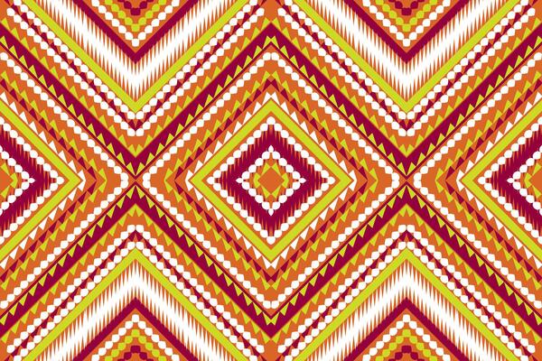 Seamless fabric pattern, abstract geometric triangle wave zigzag ikat tribal. Indigo white for print textiles, carpets, fabrics.
