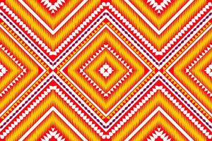 sin costura tela patrón, resumen geométrico triángulo ola zigzag ikat tribal. índigo blanco para impresión textiles, alfombras, telas vector