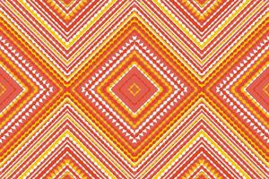 sin costura tela patrón, resumen geométrico triángulo ola zigzag ikat tribal. índigo blanco para impresión textiles, alfombras, telas vector