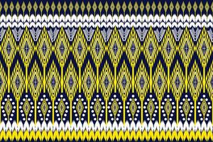 Seamless fabric pattern, abstract geometric triangle wave zigzag ikat tribal. Indigo white for print textiles, carpets, fabrics. vector