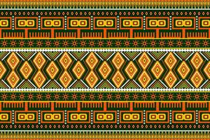 Seamless design pattern, traditional geometric flower zigzag pattern Christmas yellow yellow green white vector illustration design, abstract fabric pattern, aztec style for print textiles
