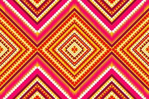 sin costura tela patrón, resumen geométrico triángulo ola zigzag ikat tribal. índigo blanco para impresión textiles, alfombras, telas vector