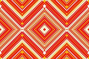 sin costura tela patrón, resumen geométrico triángulo ola zigzag ikat tribal. índigo blanco para impresión textiles, alfombras, telas vector