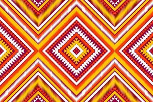 Seamless design pattern, traditional geometric flower zigzag pattern Christmas yellow yellow green white vector illustration design, abstract fabric pattern, aztec style for print textiles