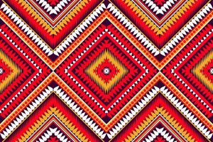 sin costura tela patrón, resumen geométrico triángulo ola zigzag ikat tribal. índigo blanco para impresión textiles, alfombras, telas vector