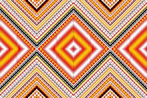 sin costura tela patrón, resumen geométrico triángulo ola zigzag ikat tribal. índigo blanco para impresión textiles, alfombras, telas vector