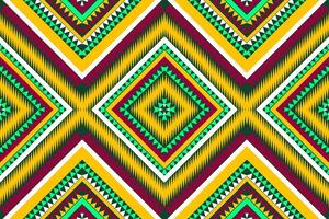 Seamless design pattern, traditional geometric flower zigzag pattern Christmas yellow yellow green white vector illustration design, abstract fabric pattern, aztec style for print textiles