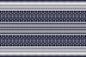 Seamless fabric pattern, abstract geometric triangle wave zigzag ikat tribal. Indigo white for print textiles, carpets, fabrics. vector