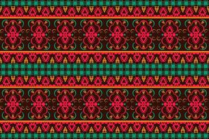 Seamless design pattern, traditional geometric flower zigzag pattern Christmas yellow yellow green white vector illustration design, abstract fabric pattern, aztec style for print textiles