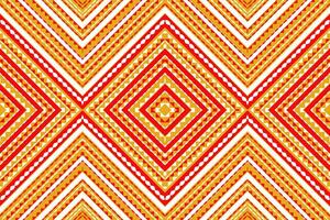 sin costura tela patrón, resumen geométrico triángulo ola zigzag ikat tribal. índigo blanco para impresión textiles, alfombras, telas vector