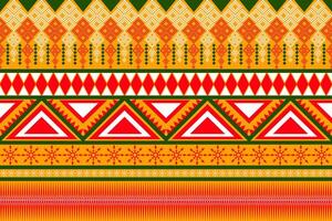 Seamless design pattern, traditional geometric flower zigzag pattern Christmas yellow yellow green white vector illustration design, abstract fabric pattern, aztec style for print textiles