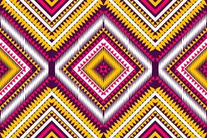 Seamless design pattern, traditional geometric flower zigzag pattern Christmas yellow yellow green white vector illustration design, abstract fabric pattern, aztec style for print textiles