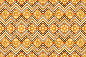 Seamless design pattern, traditional geometric flower zigzag pattern Christmas yellow yellow green white vector illustration design, abstract fabric pattern, aztec style for print textiles