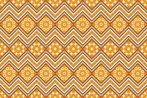 Seamless design pattern, traditional geometric flower zigzag pattern Christmas yellow yellow green white vector illustration design, abstract fabric pattern, aztec style for print textiles