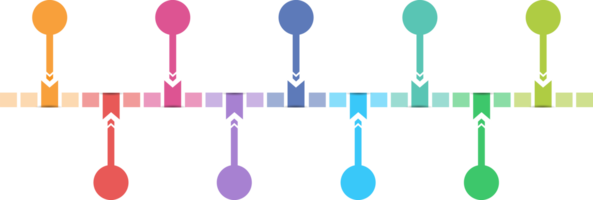 design de elementos de infográficos de linha do tempo png