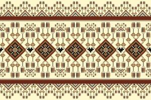 azteca tribal geométrico vector antecedentes en negro rojo amarillo blanco sin costura raya modelo. tradicional ornamento étnico estilo. diseño para textil, tela, ropa, cortina, alfombra, ornamento, envase.