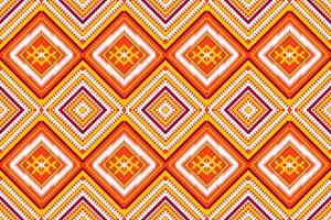 azteca tribal geométrico vector antecedentes en negro rojo amarillo blanco sin costura raya modelo. tradicional ornamento étnico estilo. diseño para textil, tela, ropa, cortina, alfombra, ornamento, envase.