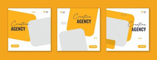 Minimal corporate social media post template for business, agency, marketing purpose vector