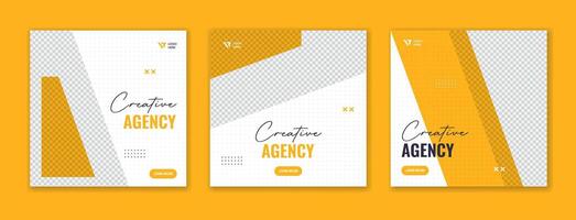 Minimal corporate social media post template for business, agency, marketing purpose vector