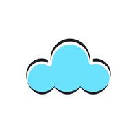 ai generado nube tecnologías Servicio lleno azul logo. camaradería negocio valor. nube sencillo icono. diseño elemento. ai Arte para corporativo marca, sitio web vector