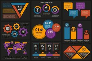 Set of infographic elements data visualization vector design template. Can be used for steps, options, business process, workflow, diagram, flowchart concept, timeline, marketing icons, info graphics.