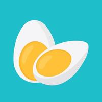 Boiled Egg for Healthy Breakfast Meal Vector Illustration