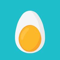 Boiled Egg for Healthy Protein Breakfast Meal Vector Illustration